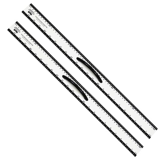 Learning Advantage™ 24" Black & White Magnetic Dry Erase Straight Edge, 2ct.